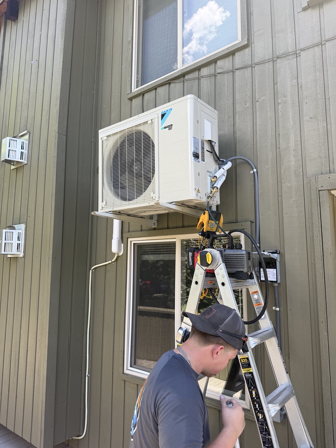 Advise Heating & Air technician servicing a Daikin mini split system in northern Colorado